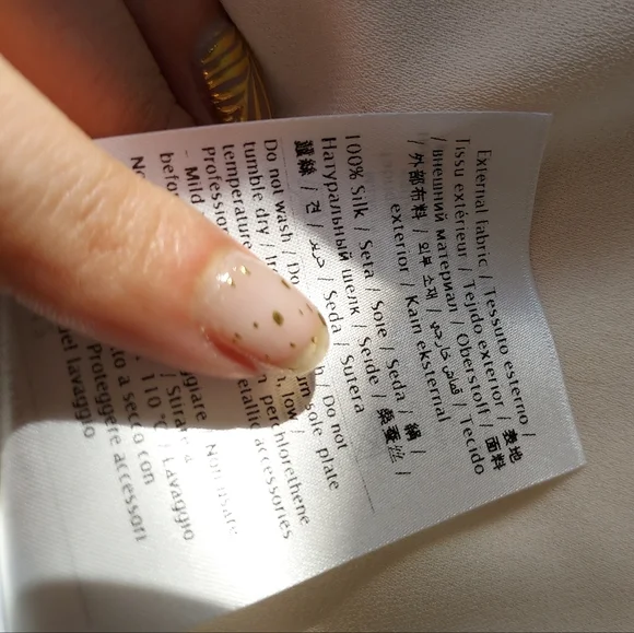 NWT Valentino 100% Silk Swarovski Embellished Tie Neck Blouse - Picture 9 of 15